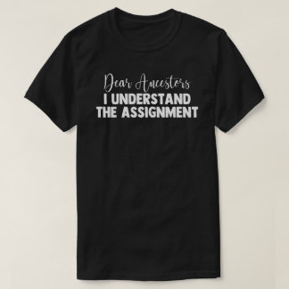 Sehr geehrte Vorfahren, ich verstehe die Aufgabe T-Shirt