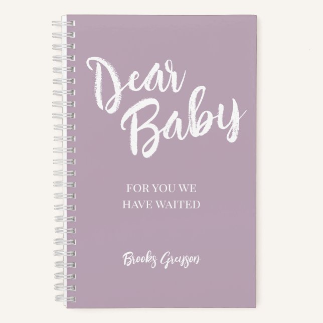Sehr geehrter Baby, Schwangere Journal Keepake Notizbuch (Vorderseite)