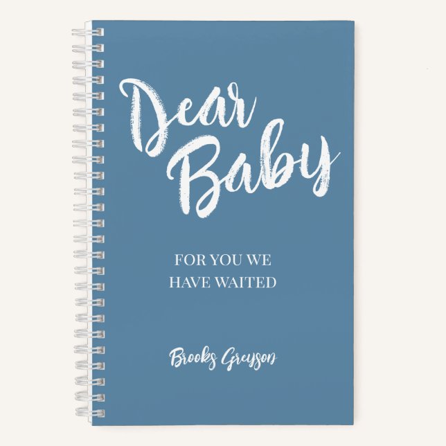 Sehr geehrter Baby, Schwangere Journal Keepake Notizbuch (Vorderseite)