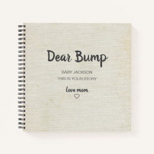 Sehr geehrter Bump Keepake Pregnancy Journal Notizbuch