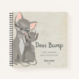 Sehr geehrter Bump Kitten Keepake Pregnancy Journa Notizbuch