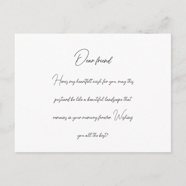 Sehr geehrter Freund Postkarte (Vorderseite)