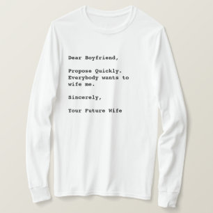 "Sehr geehrter Freund, schlagen Sie schnell vor... T-Shirt