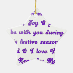 "Sehr geehrter Freund" Weihnachtsgrüße Keramikornament