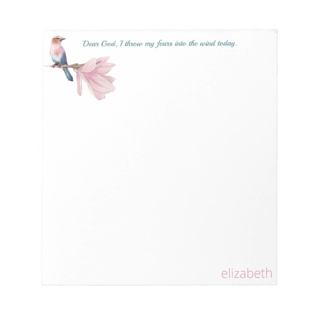 Sehr geehrter Gott, Bird & Magnolia Notepad Notizblock (Vorderseite)