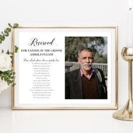 Sehr geehrter Herr Vater von Groom Foto Gedenkhoch Poster