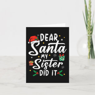 Sehr geehrter Herr Weihnachts meine Schwester hat Karte