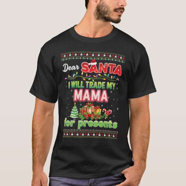 Sehr geehrter Herr Weihnachtsmann, ich werde meine T-Shirt (Vorderseite)