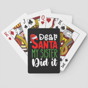 Sehr geehrter Herr Weihnachtsmann, meine Schwester Spielkarten