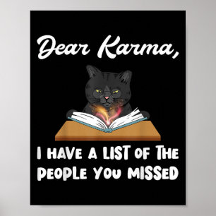 Sehr geehrter Karma Ich habe eine Liste der Mensch Poster