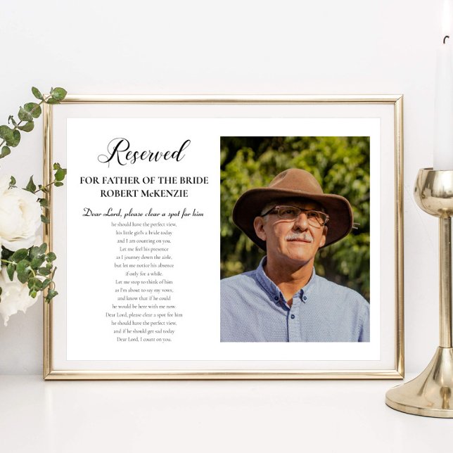 Sehr geehrter Lord Father of Bride Foto Memorial W Poster (Von Creator hochgeladen)