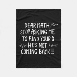 Sehr geehrter Mathematik Funny Math Zitat Fleecedecke