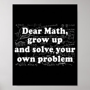 Sehr geehrter Mathematik-Spaß zurück zum Mathemati Poster