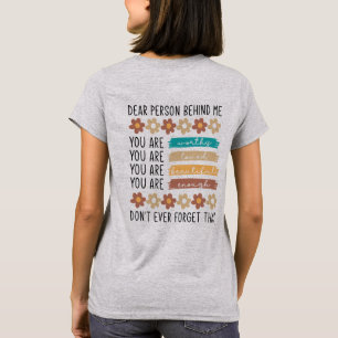 Sehr geehrter Mensch hinter mir inspirierendes Zit T-Shirt