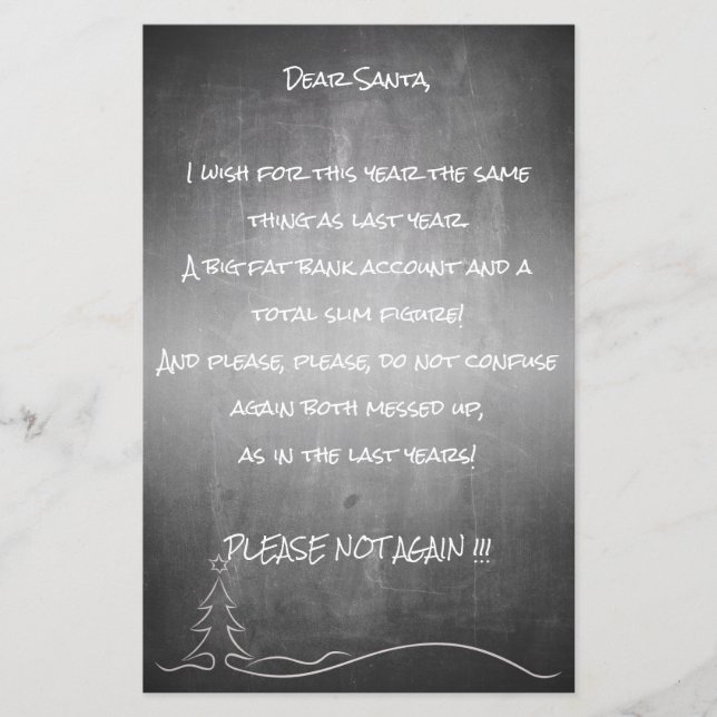 Sehr geehrter Santa (Vorderseite)