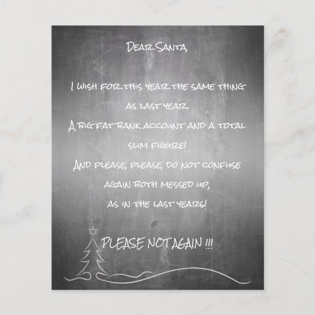 Sehr geehrter Santa (Vorderseite)