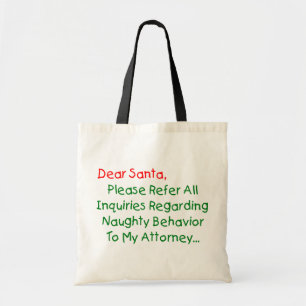 Sehr geehrter Santa Anwalt - Funny Christmas Lette Tragetasche