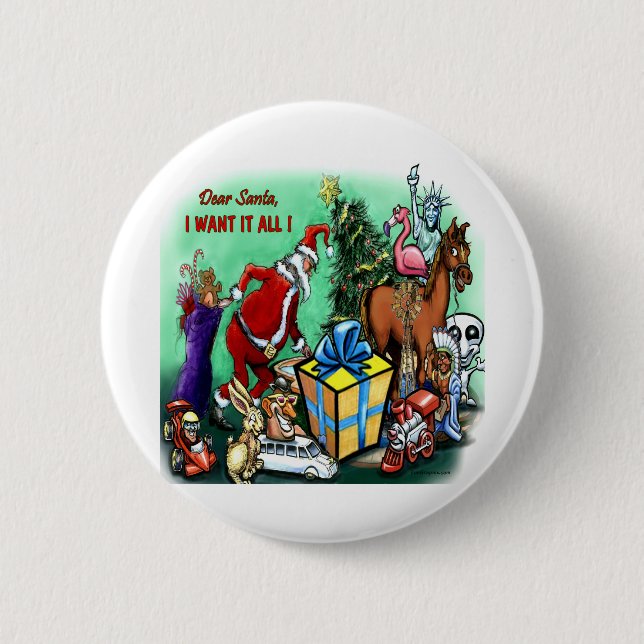 Sehr geehrter Santa Button (Vorderseite)