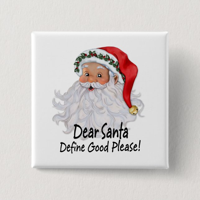 Sehr geehrter Santa Button (Vorderseite)