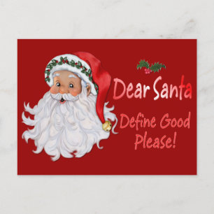 Sehr geehrter Santa Feiertagspostkarte