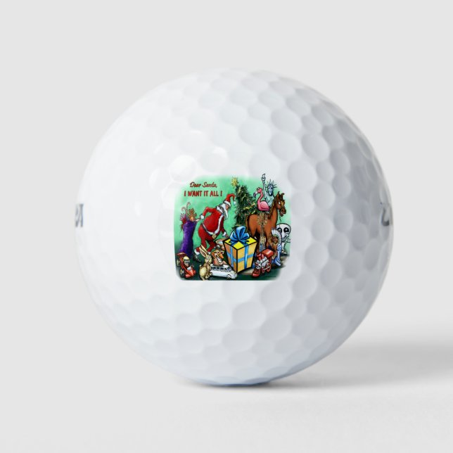 Sehr geehrter Santa Golfball (Vorderseite)