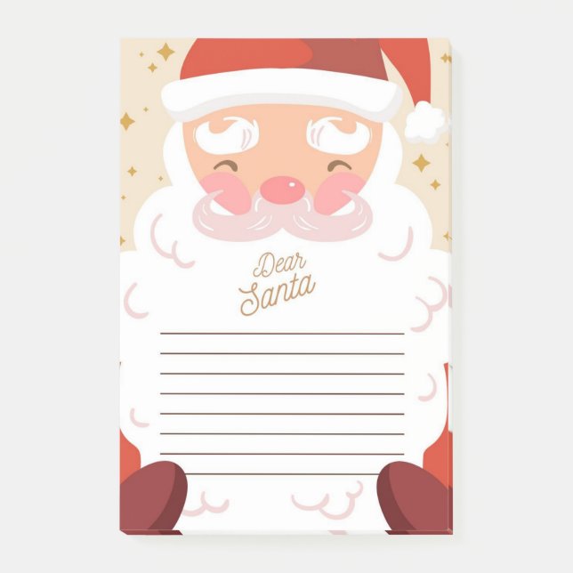Sehr geehrter Santa Post-it Klebezettel (Vorderseite)