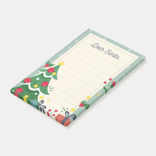 Sehr geehrter Santa Post-it Klebezettel