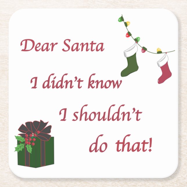 Sehr geehrter Santa Untersetzer (Vorderseite)