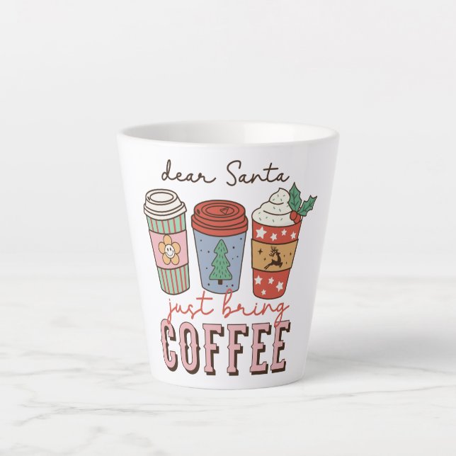 Sehr geehrter Santa | Weihnachtskaffee Milchtasse (Vorderseite)