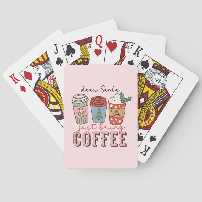 Sehr geehrter Santa | Weihnachtskaffee Spielkarten (Rückseite)