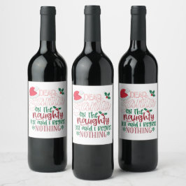 Sehr geehrter Santa Weinetikett