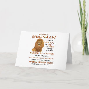 Sehr geehrter Schwiegersohn, ich habe dir nicht da Karte