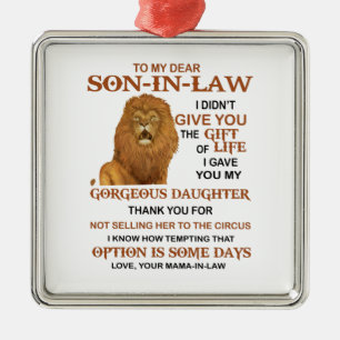 Sehr geehrter Schwiegersohn, ich habe dir nicht da Ornament Aus Metall