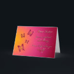 Sehr geehrter Sister Happy Birthday Karte<br><div class="desc">Gelber und rosa Schmetterling mit Sternen Geburtstagskarte für Schwester.</div>