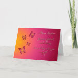 Sehr geehrter Sister Happy Birthday Karte<br><div class="desc">Gelber und rosa Schmetterling mit Sternen Geburtstagskarte für Schwester.</div>