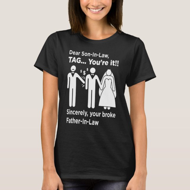 Sehr geehrter Sohn, Vater des Vaters Hochzeit m T-Shirt (Vorderseite)