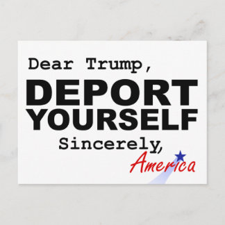 Sehr geehrter Trump, vertreiben Sie sich selbst Po Postkarte