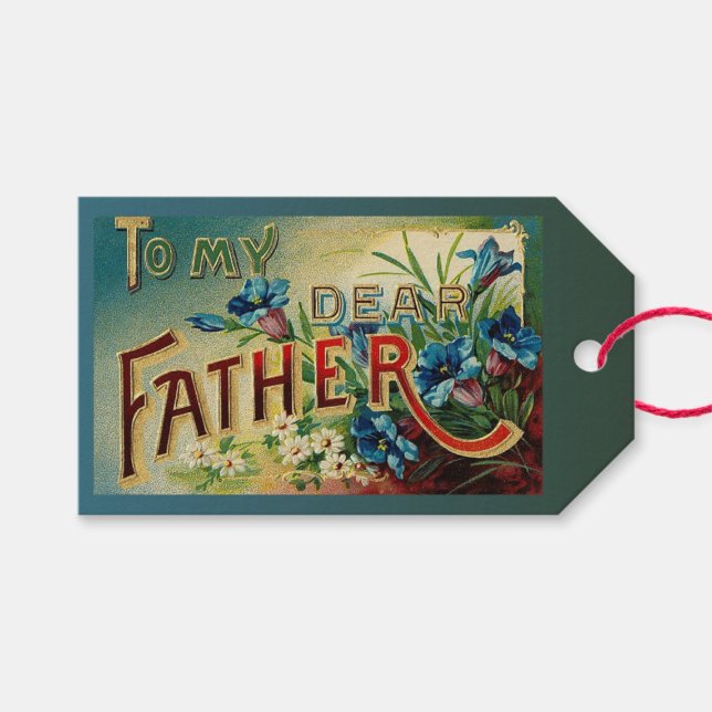 Sehr geehrter Vater Geschenkanhänger (Vorderseite (Horizontal))