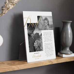 Sehr geehrter Vater   Gold Vater Script Wedding Me Fotoplatte