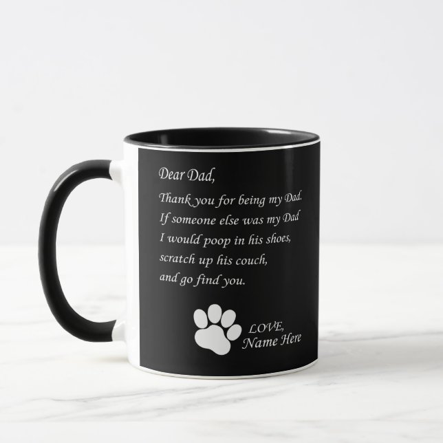 Sehr geehrter Vater, vielen Dank, dass Sie mein Va Tasse (Links)