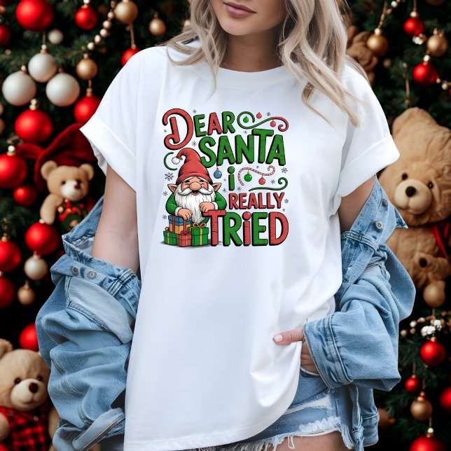 Sehr geehrter Weihnachtsmann I wirklich versucht F T-Shirt (Von Creator hochgeladen)