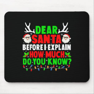 Sehr geehrter Weihnachtsmann ich kann lustige Weih Mousepad