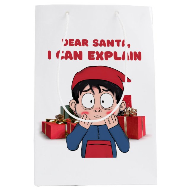 Sehr geehrter Weihnachtsmann, ich kann schuldiges  Mittlere Geschenktüte (Vorderseite)