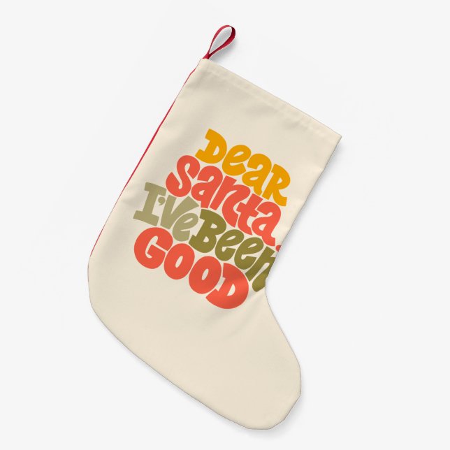 Sehr geehrter Weihnachtsmann - ich war ein gutes D Kleiner Weihnachtsstrumpf (Vorderansicht (hängend))