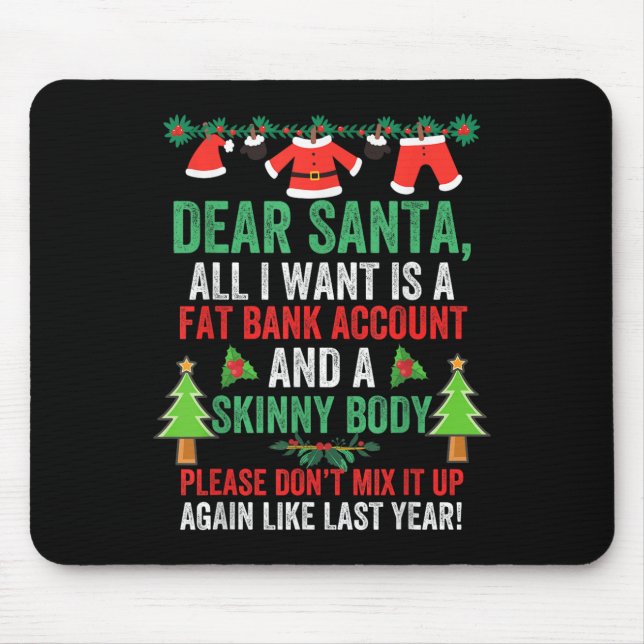 Sehr geehrter Weihnachtsmann, ich Wollte ein feine Mousepad (Vorne)