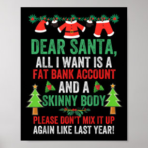 Sehr geehrter Weihnachtsmann, ich Wollte ein feine Poster