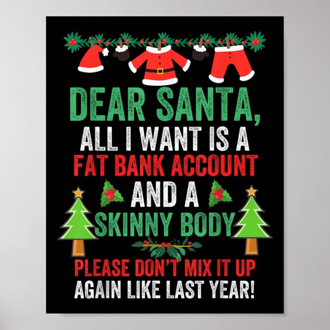 Sehr geehrter Weihnachtsmann, ich Wollte ein feine Poster (Vorne)