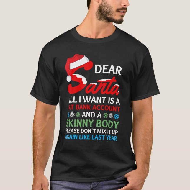 Sehr geehrter Weihnachtsmann, ich Wollte ein feine T-Shirt (Vorderseite)