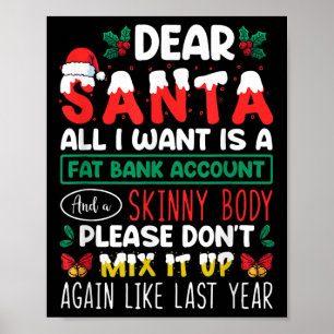 Sehr geehrter Weihnachtsmann, ich Wollte nur ein f Poster