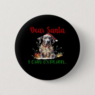Sehr geehrter Weihnachtsmann kann große Dane Essen Button